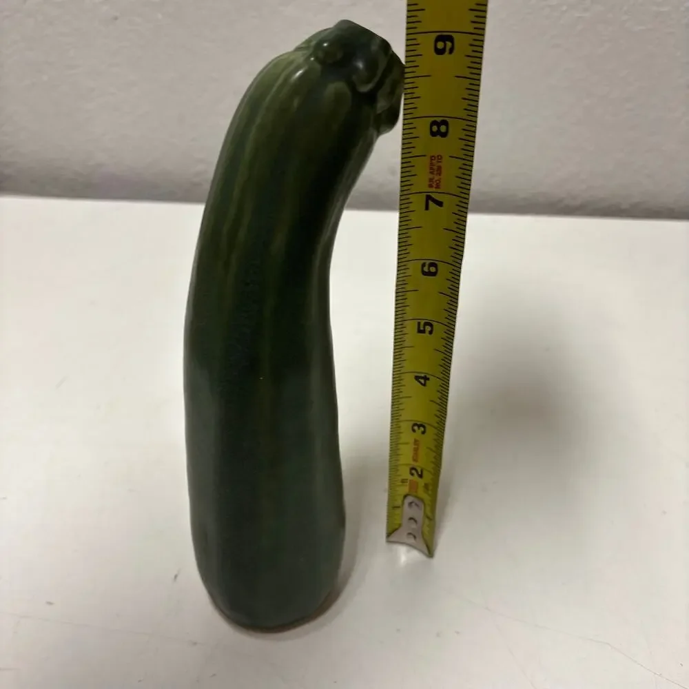Vtg Patricia Garrett Zucchini Courgette Squash Pottery Vase 9